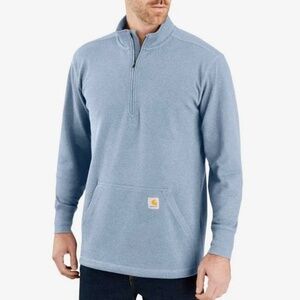 Carhartt Relaxed Fit Long Sleeve Thermal Quarter Zip - Alpine Blue | Size M